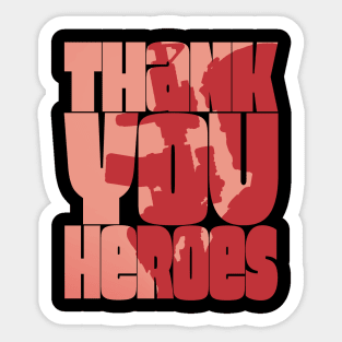 Thank You Heroes Soldier Silhouette Sticker